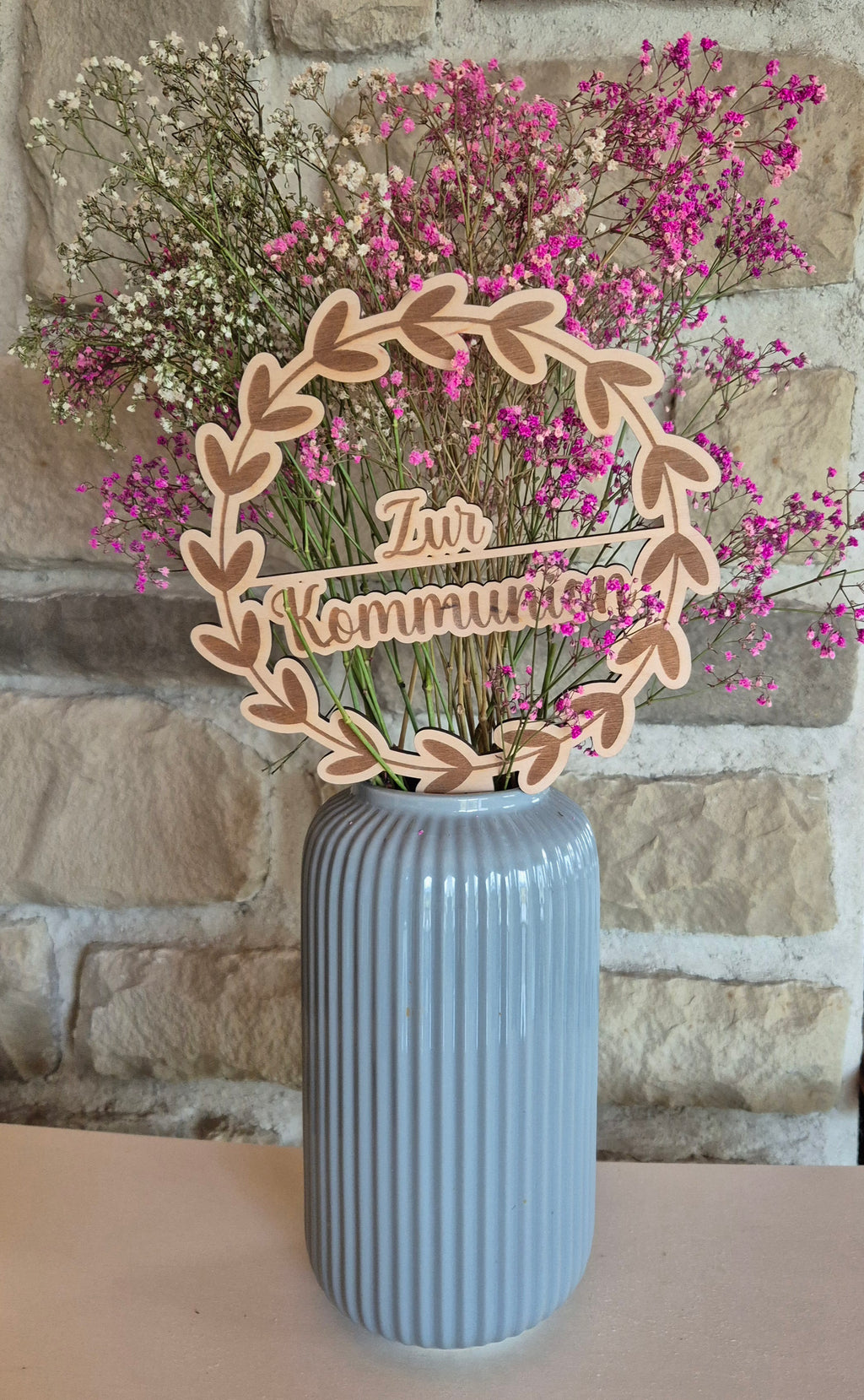 Dekostecker "Zur Taufe", "Zur Kommunion", "Zur Firmung“, "Zur Konfirmation", "Zur Jugendweihe"