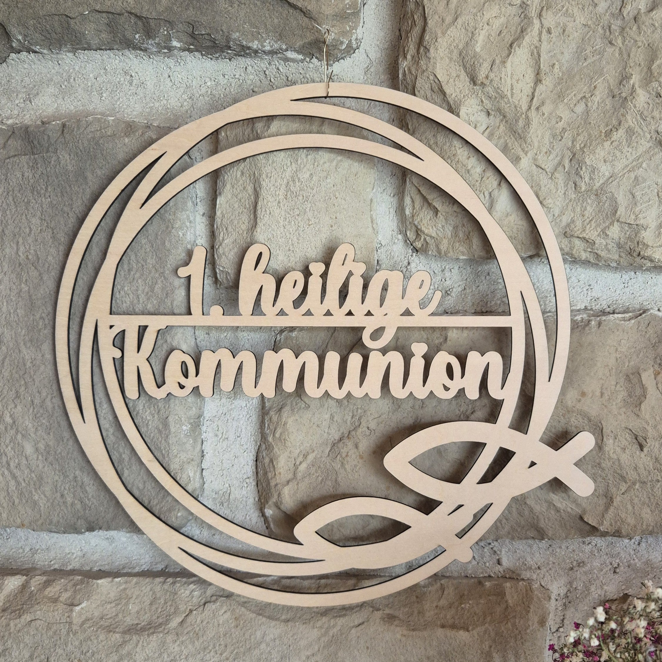 Türkranz Fische "Meine Taufe", "1. heilige Kommunion", "Meine Firmung“, "Meine Konfirmation", "Meine Jugendweihe"