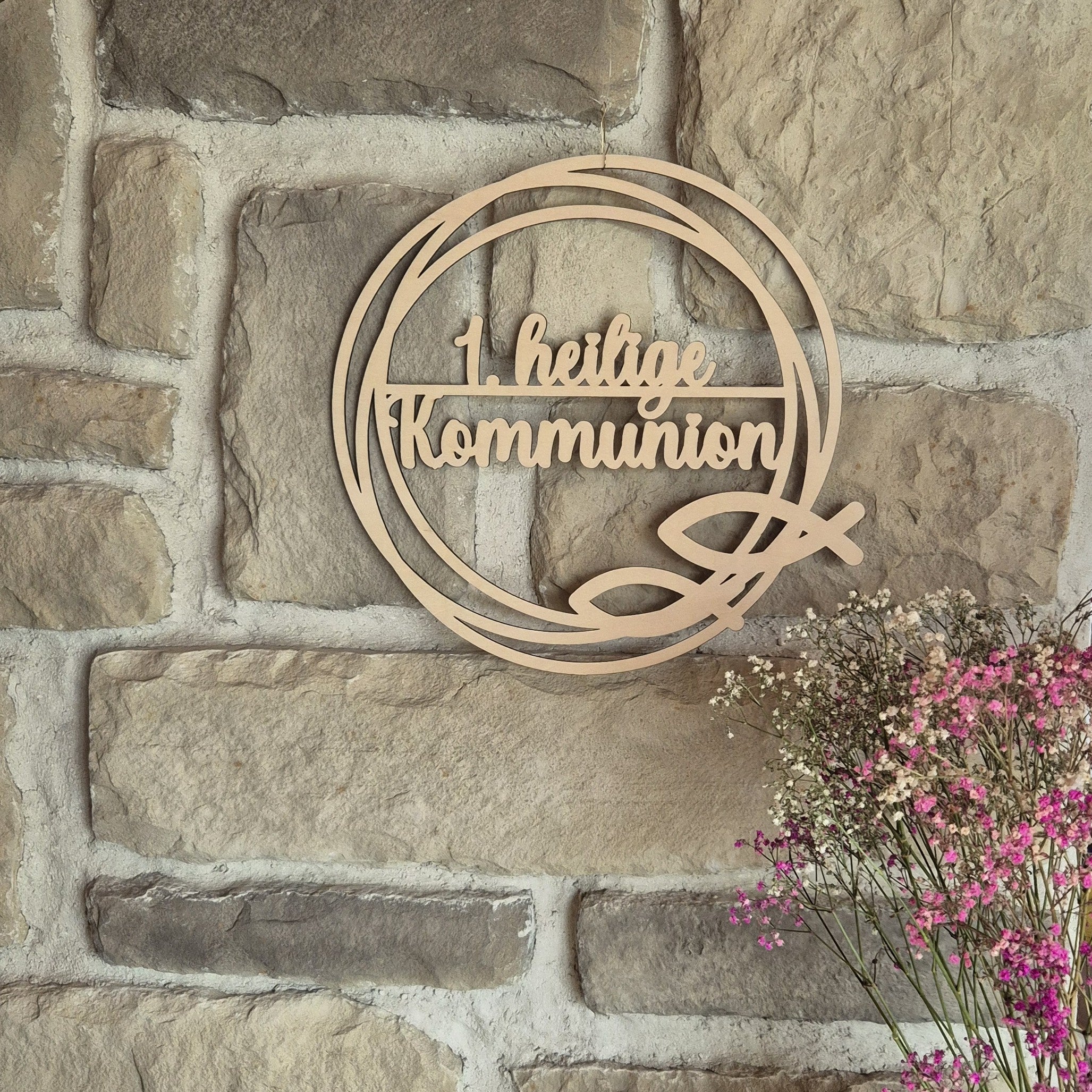 Türkranz Fische "Meine Taufe", "1. heilige Kommunion", "Meine Firmung“, "Meine Konfirmation", "Meine Jugendweihe"