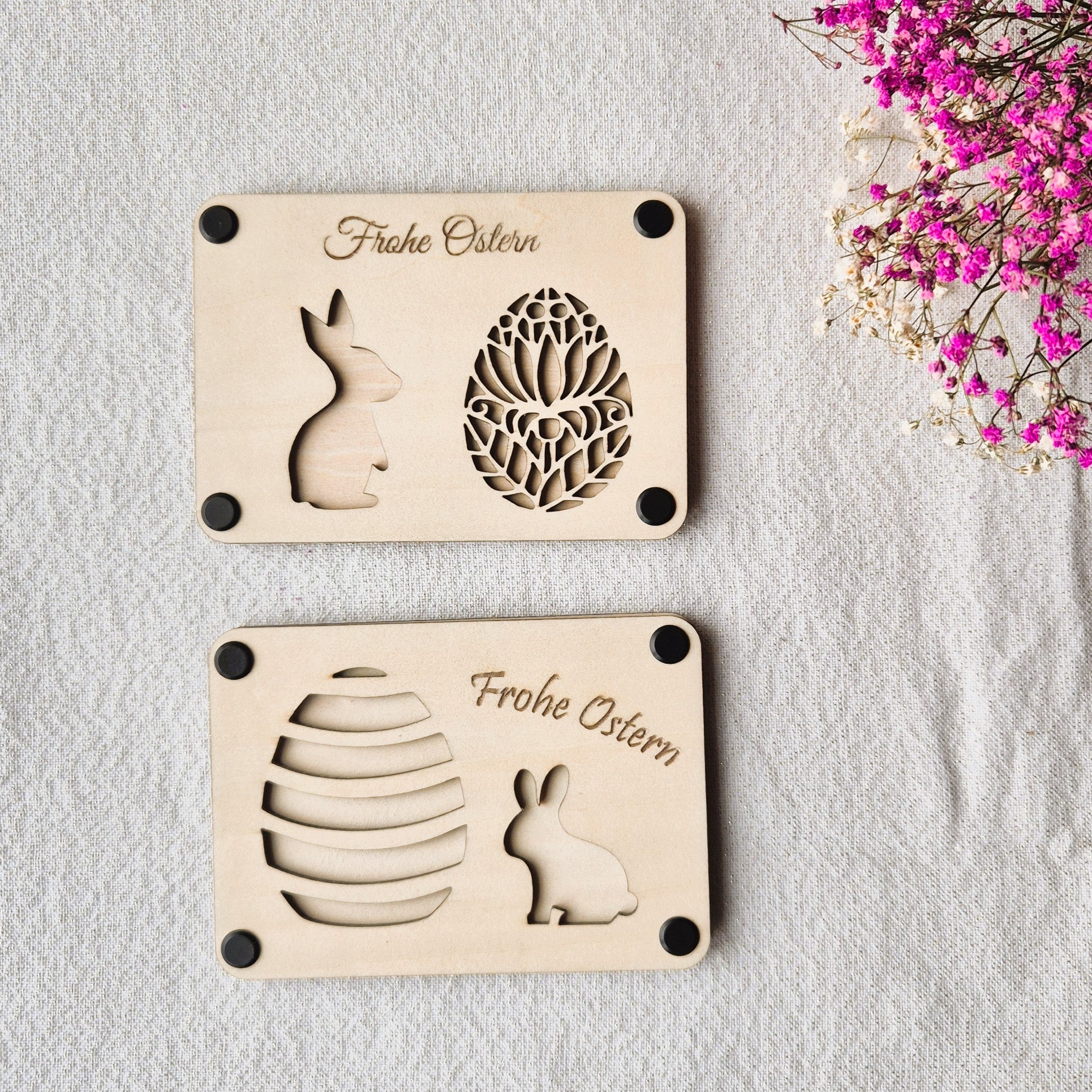 Geldgeschenkverpackung aus Holz – Frohe Ostern