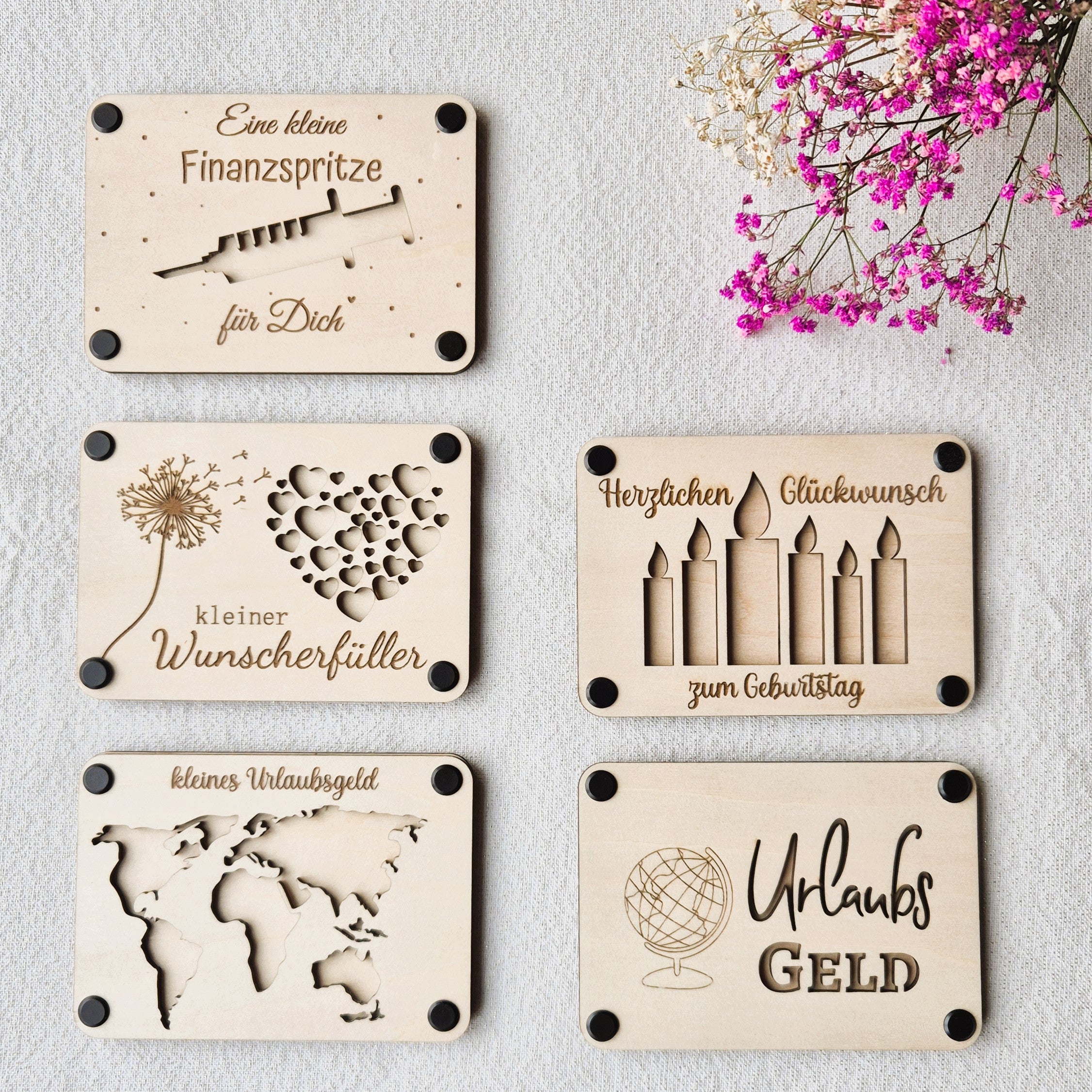 Geldgeschenkverpackung aus Holz