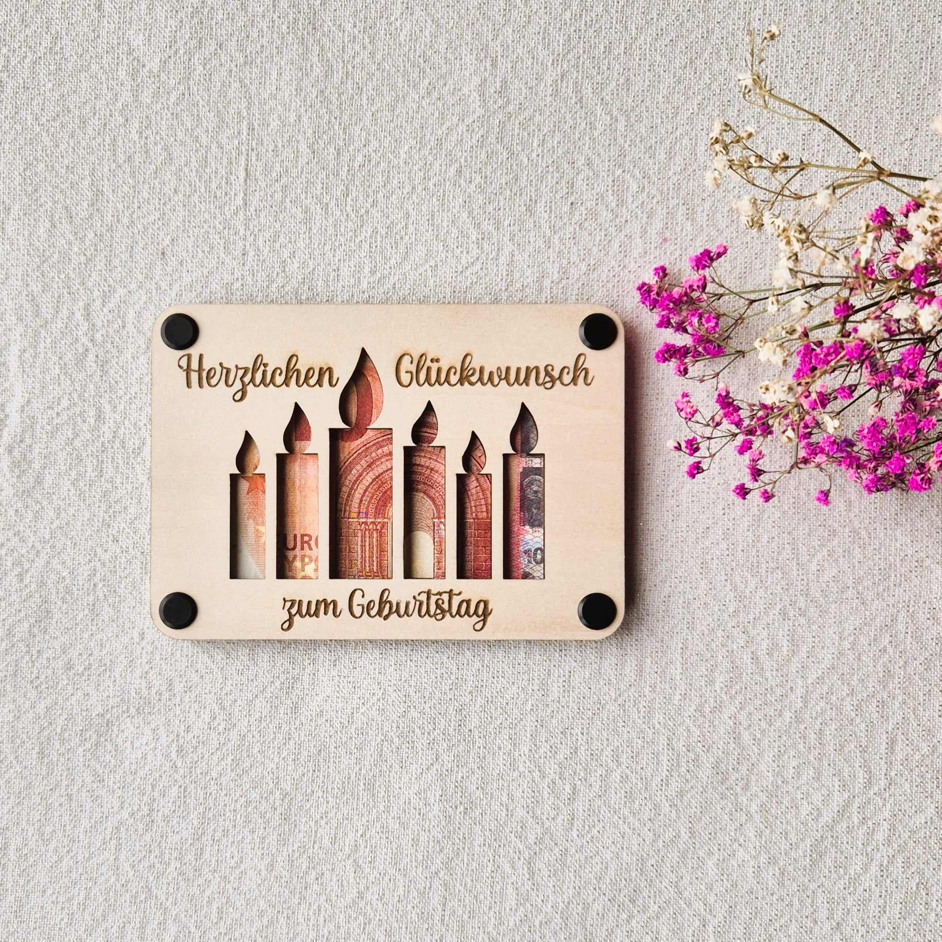 Geldgeschenkverpackung aus Holz