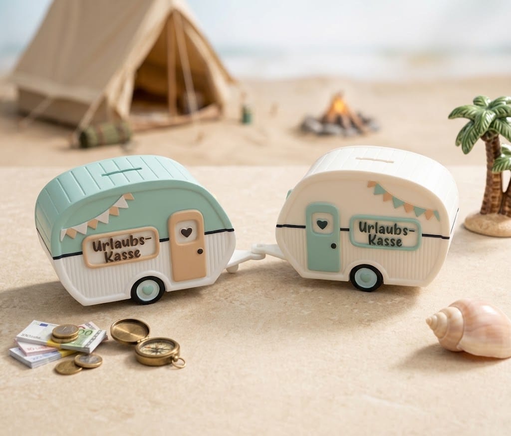 Spardose Wohnwagen Urlaubskasse