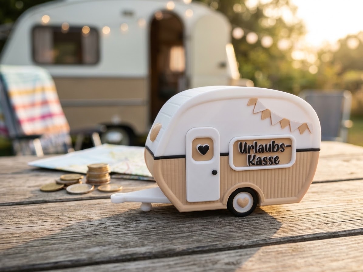 Spardose Wohnwagen Urlaubskasse