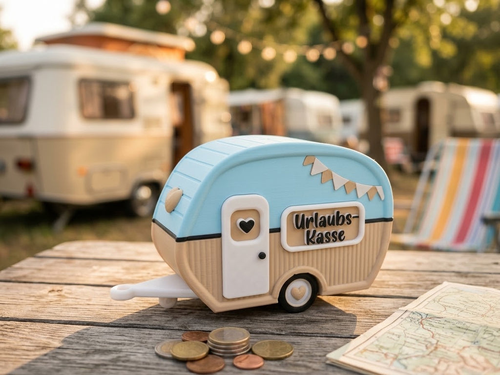 Spardose Wohnwagen Urlaubskasse