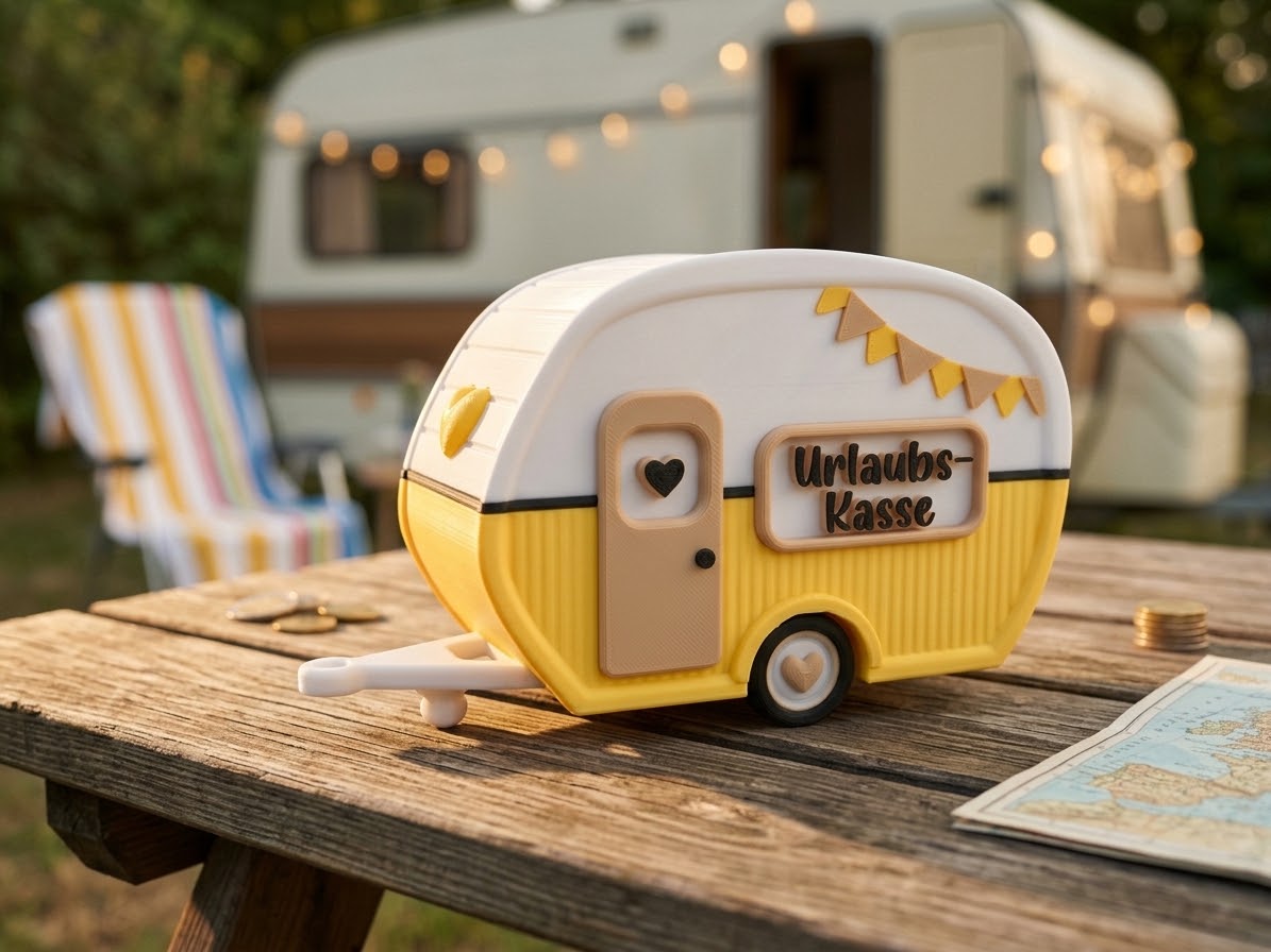 Spardose Wohnwagen Urlaubskasse