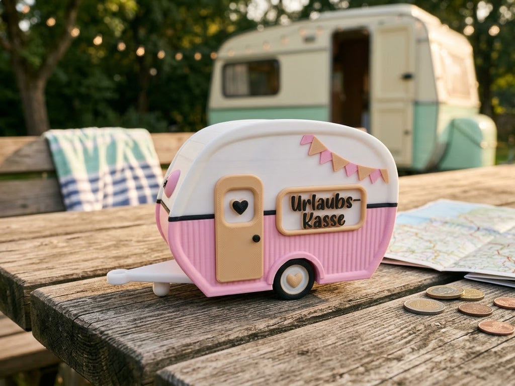 Spardose Wohnwagen Urlaubskasse