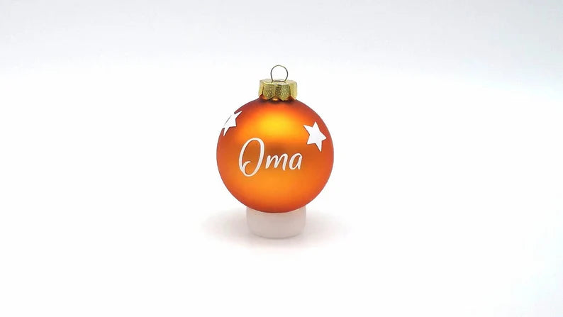 Christbaumkugel mit Namen Candy