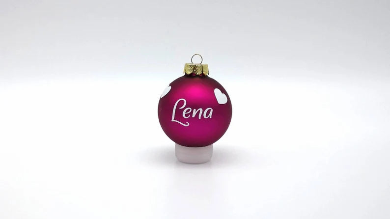 Christbaumkugel mit Namen Candy