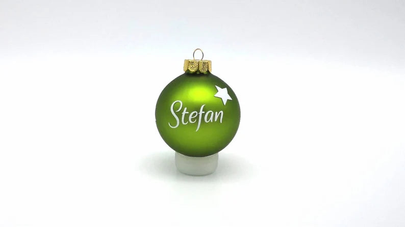 Christbaumkugel mit Namen Candy