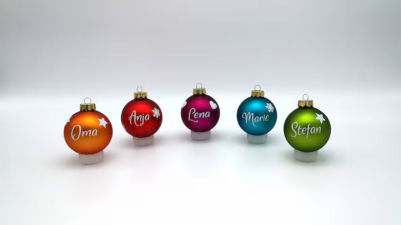 Christbaumkugel mit Namen Candy