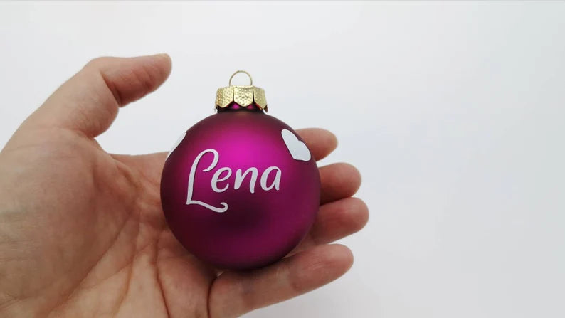 Christbaumkugel mit Namen Candy