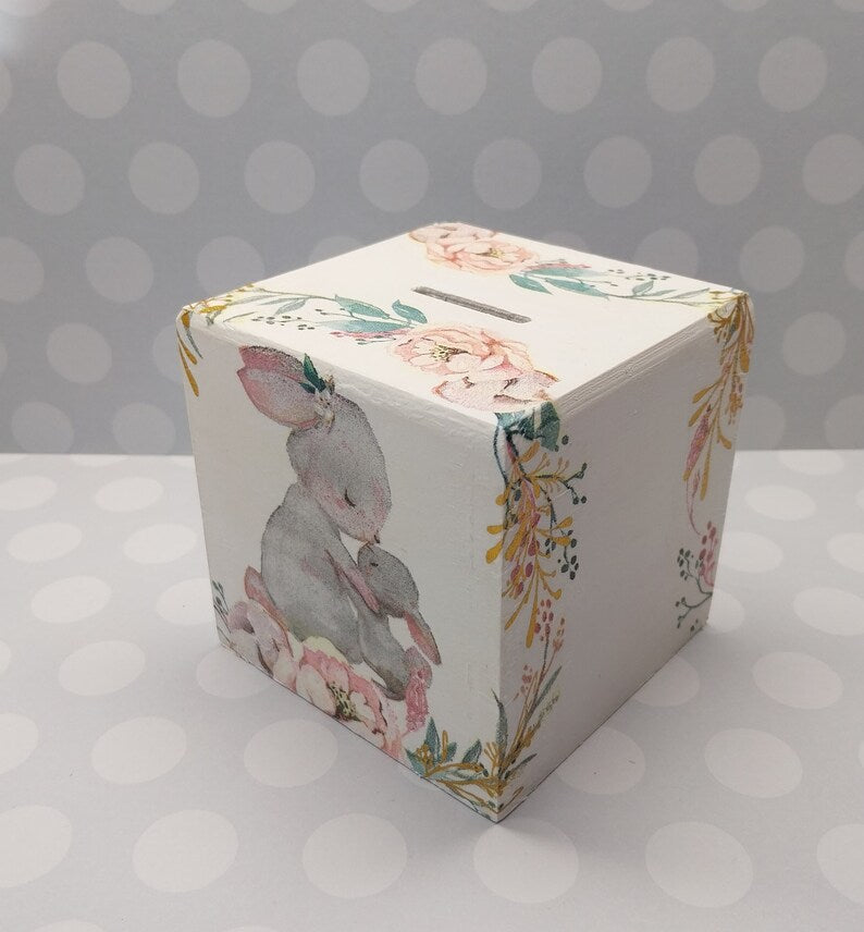 Spardose Hase Mama mit Baby