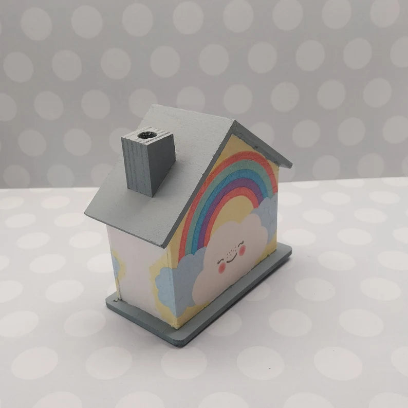 Spardose Wolke und Regenbogen mit Namen