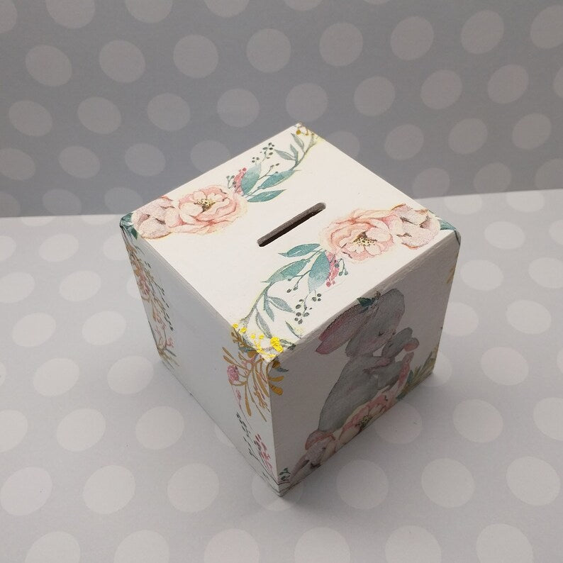 Spardose Hase Mama mit Baby