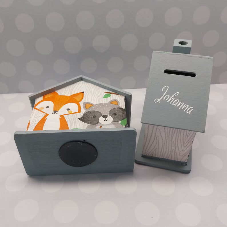 Spardose Waldtiere mit Namen