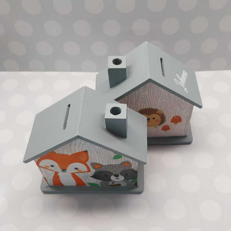 Spardose Waldtiere mit Namen