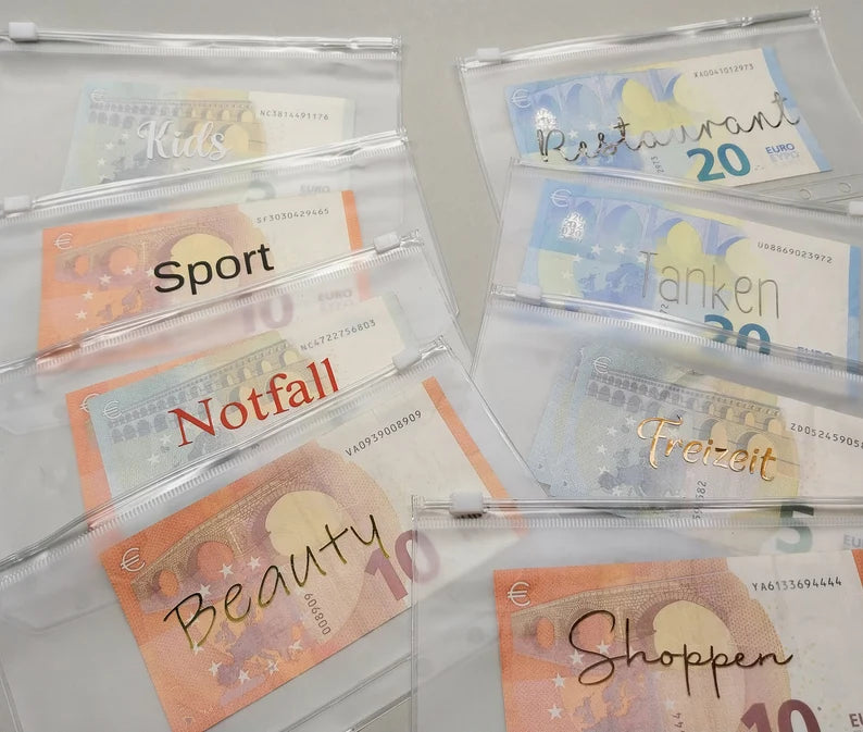 Aufkleber Sticker für Budgetplaner A6