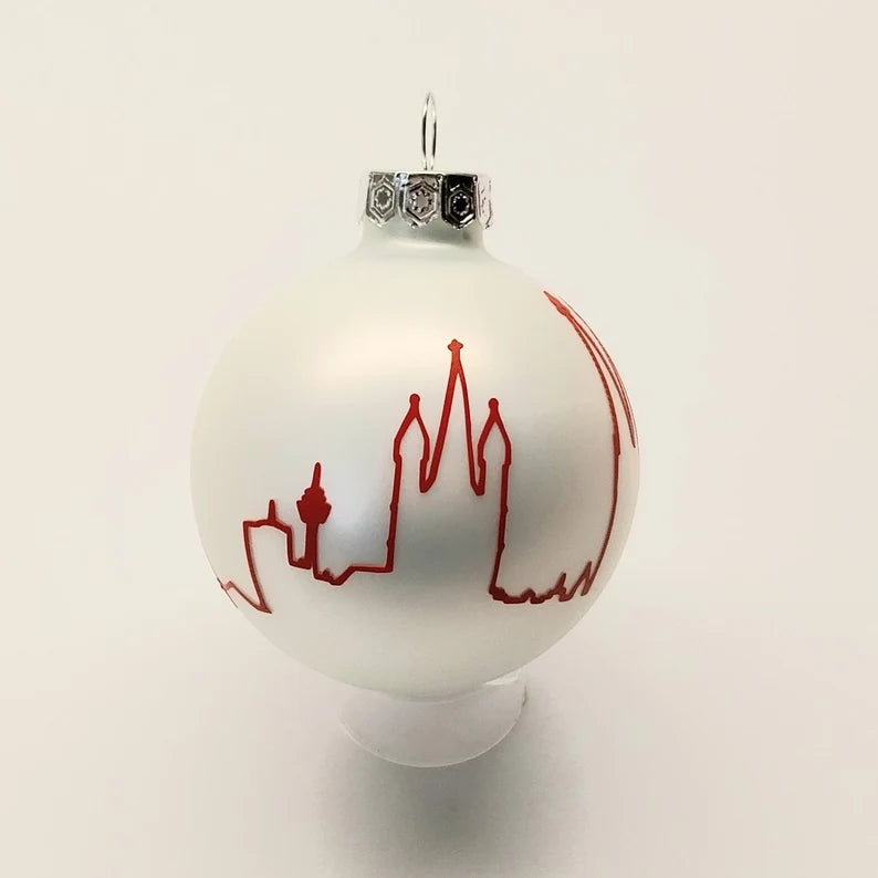 Christbaumkugel Köln Rot Weiß