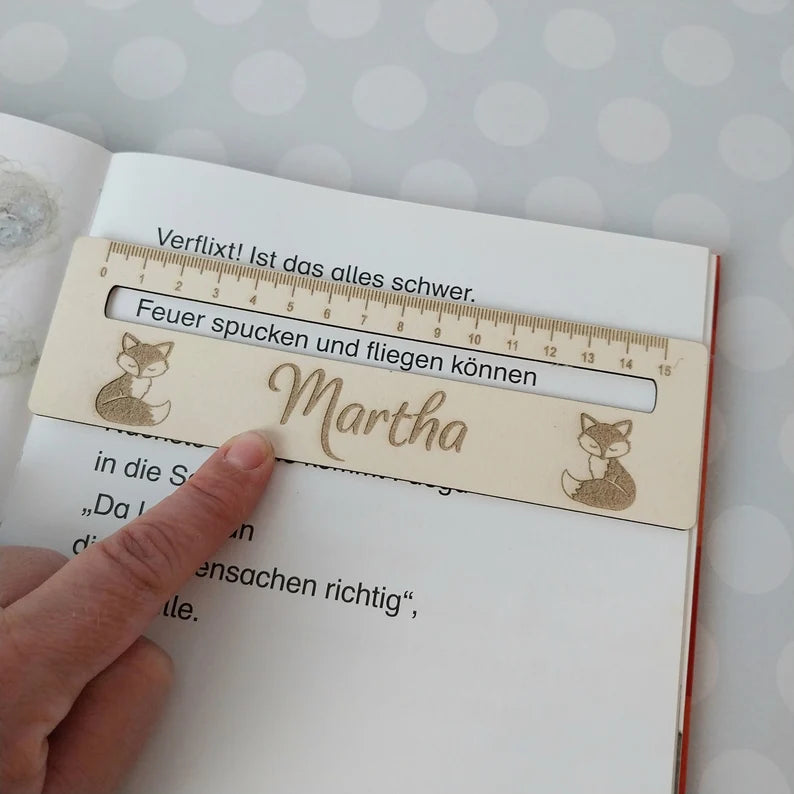 Leselineal mit Namen zur Einschulung