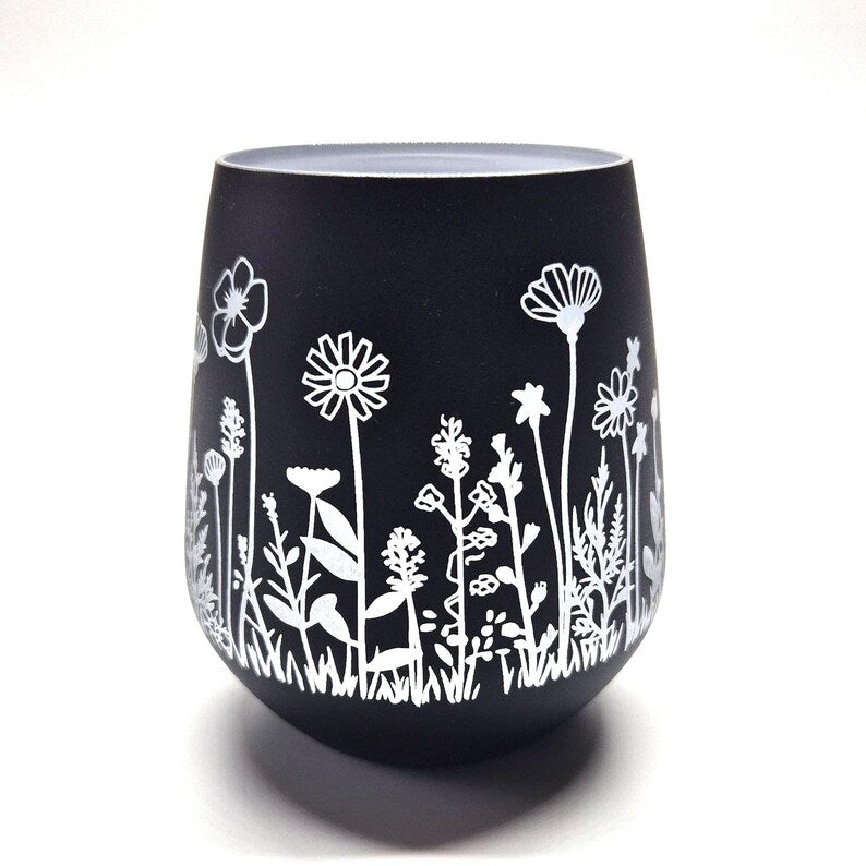 Windlicht Blumenwiese