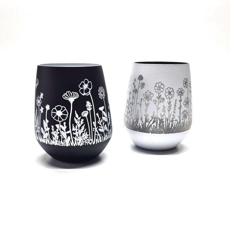 Windlicht Blumenwiese