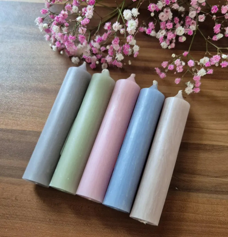 Stabkerze Set 100 x 22 mm pastell KERZENFARM HAHN