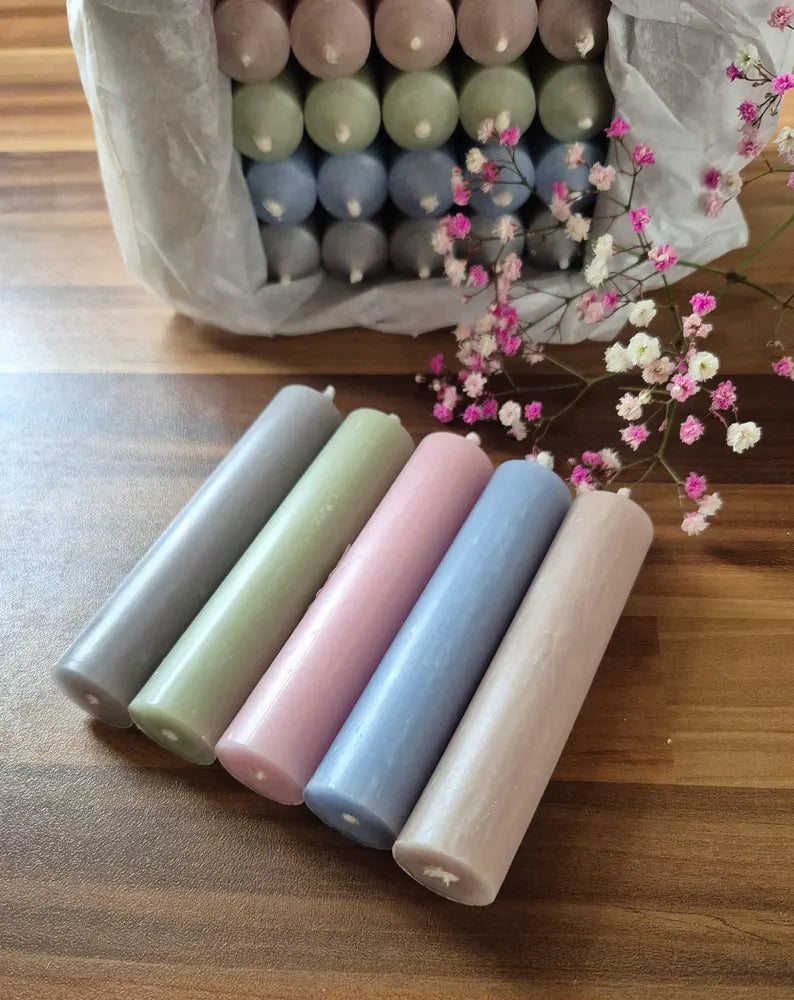 Stabkerze Set 100 x 22 mm pastell KERZENFARM HAHN