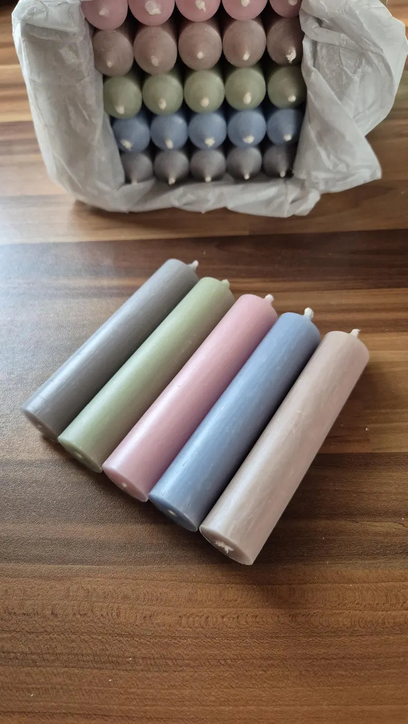 Stabkerze Set 100 x 22 mm pastell KERZENFARM HAHN