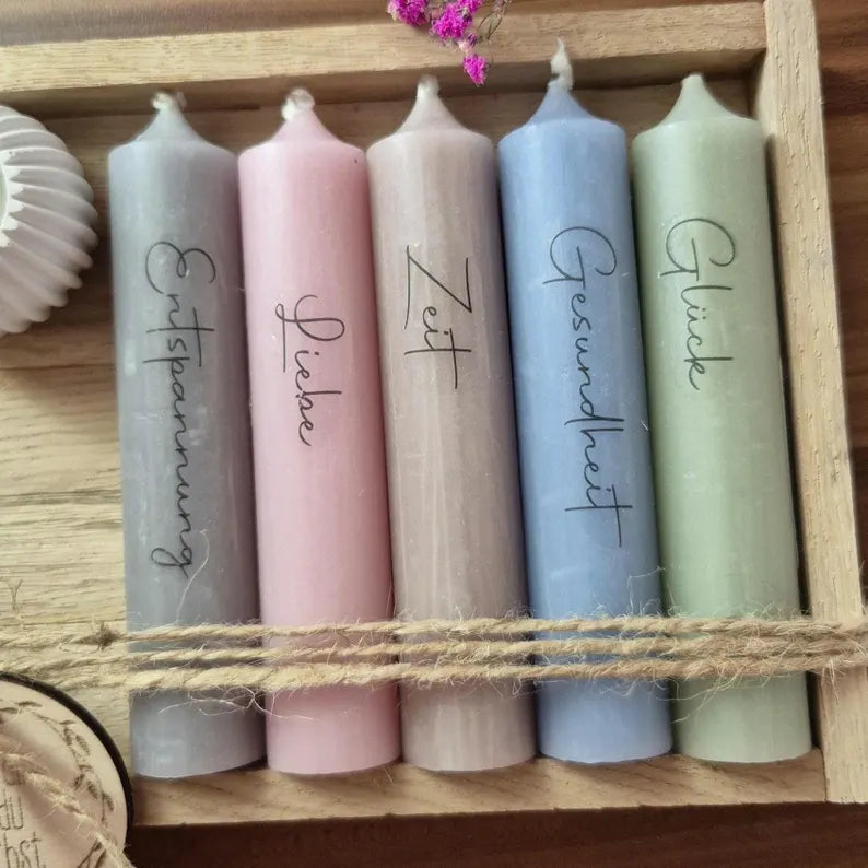 Nimm dir was du brauchst Kerzen Geschenkset pastell