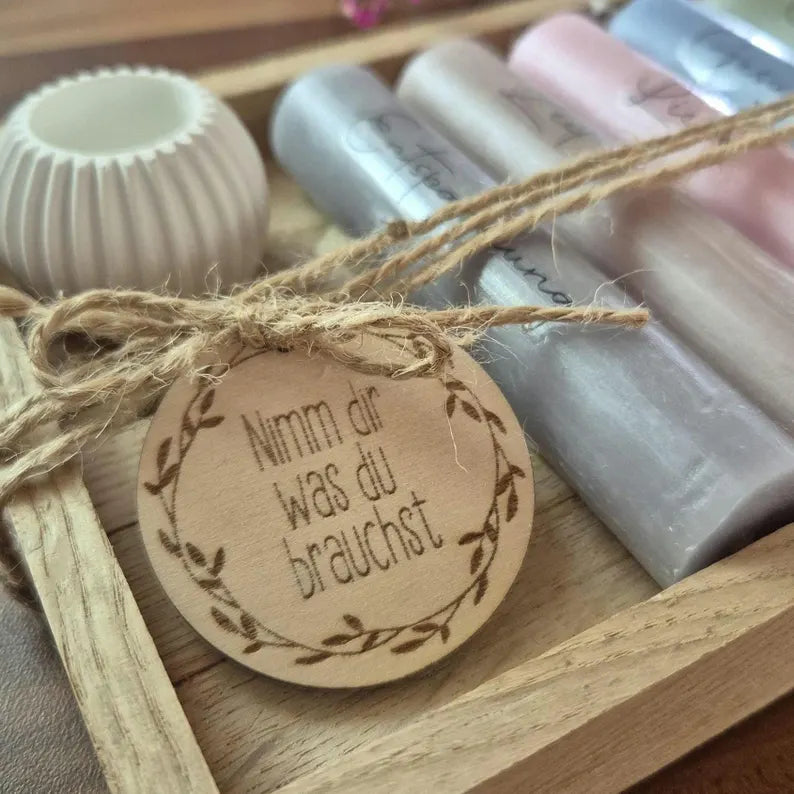Nimm dir was du brauchst Kerzen Geschenkset pastell