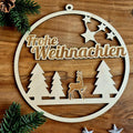 Türkranz mit Hirsch Weihnachten aus Holz