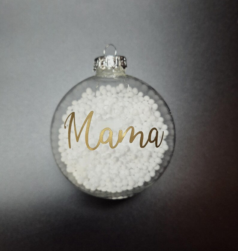 Personalisierte Christbaumkugel aus Glas Weihnachtskugel